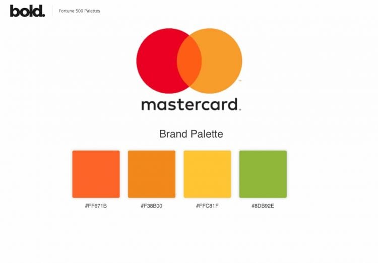 Color Palettes of the Fortune 500 Brand Logo Designs