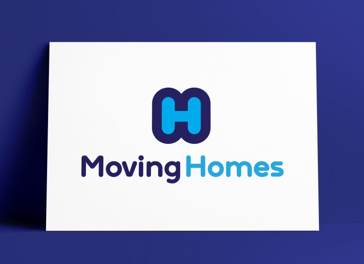 Moving Homes M H Initials Logo MockUp Poster The Logo Smith