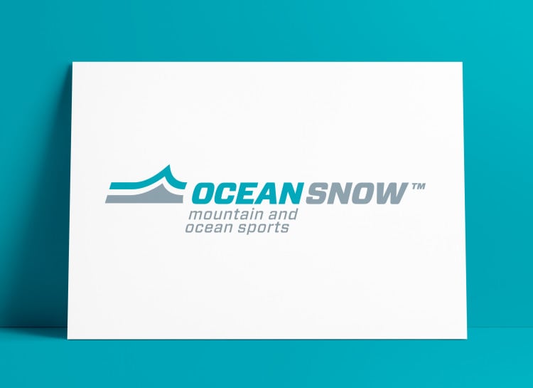 Ocean Snow Logo MockUp Poster The Logo Smith