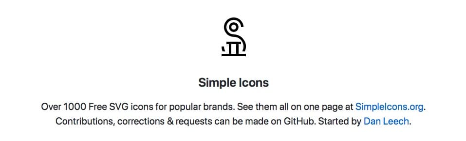 Simple Icons - 1382 Free Searchable SVG Icons for Popular Brands by  Dan Leech