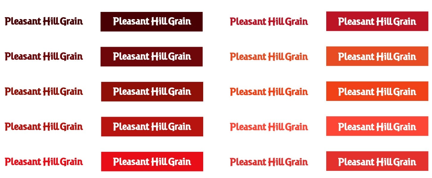 Color options for Pleasant Hill Grain Logo Redesign