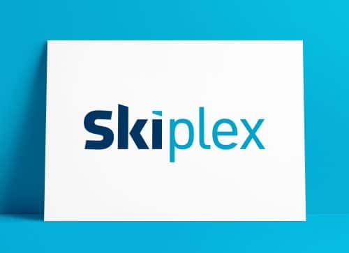 Skiplex Indoor Skiing Logo Designed by The Logo Smith