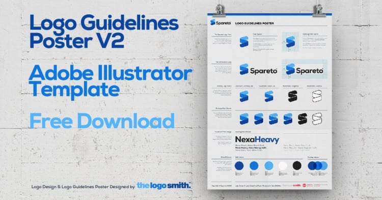Logo Guidelines Poster V2 Adobe Illustrator Template Free Download by The Logo Smith