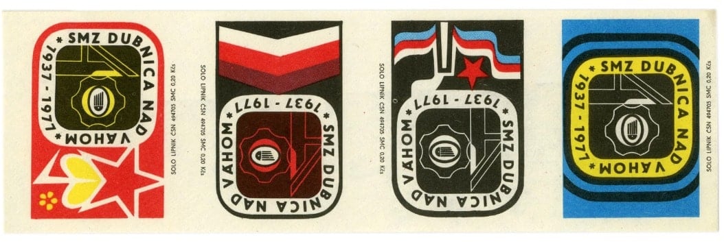 Czech Matchbox Labels (uncut sheet). 
Factory: Solo Lipnik