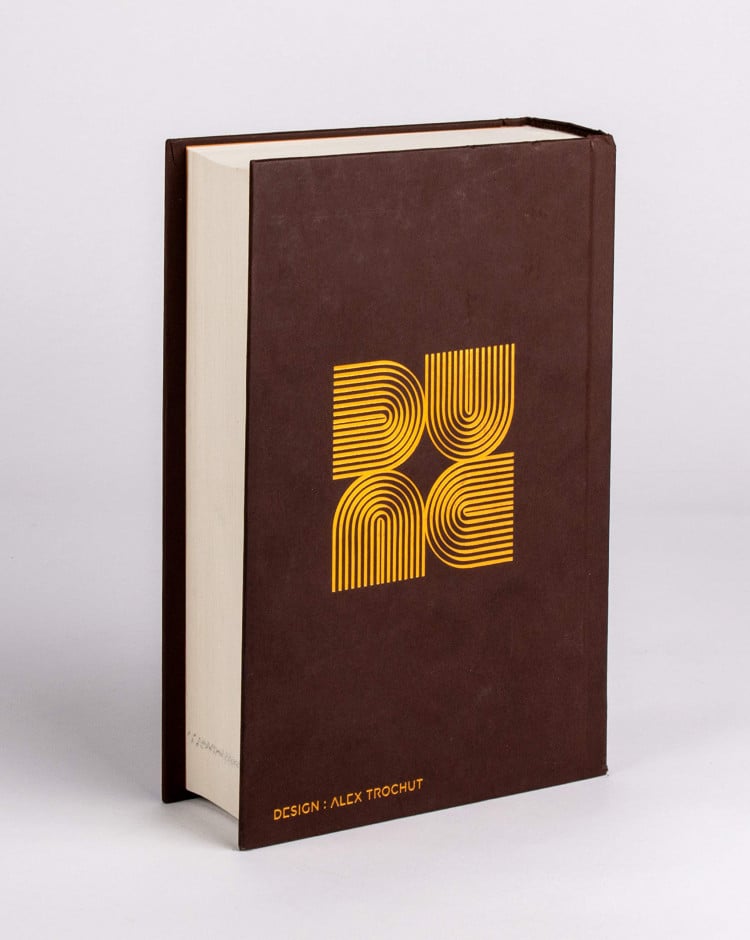DUNE Back Cover Artwork of the Penguin Classics Hardback Version of Frank Herbert's Classic Book Designed by Alex Trochut