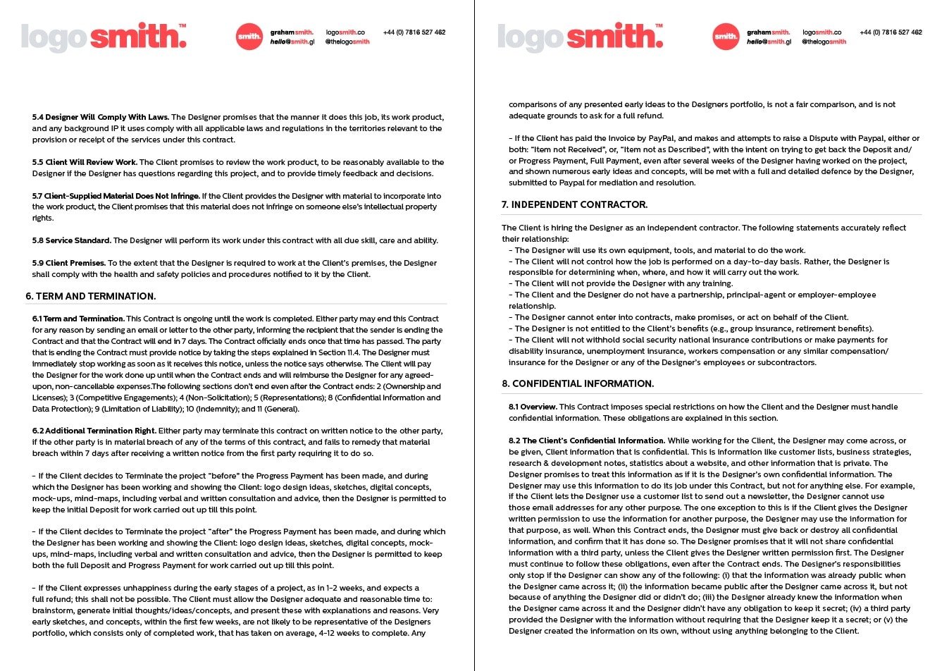 client contract template design