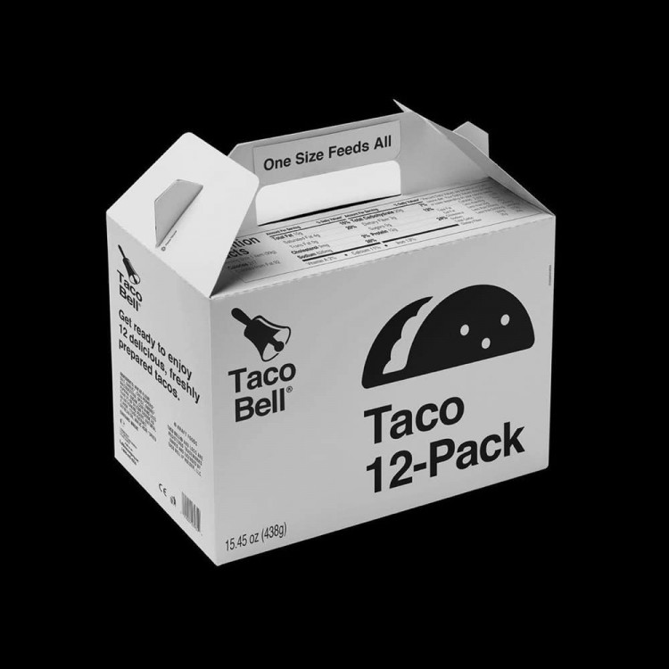Taco bell logo brand redesigned minimal monochromatic style by Kunel Gaur