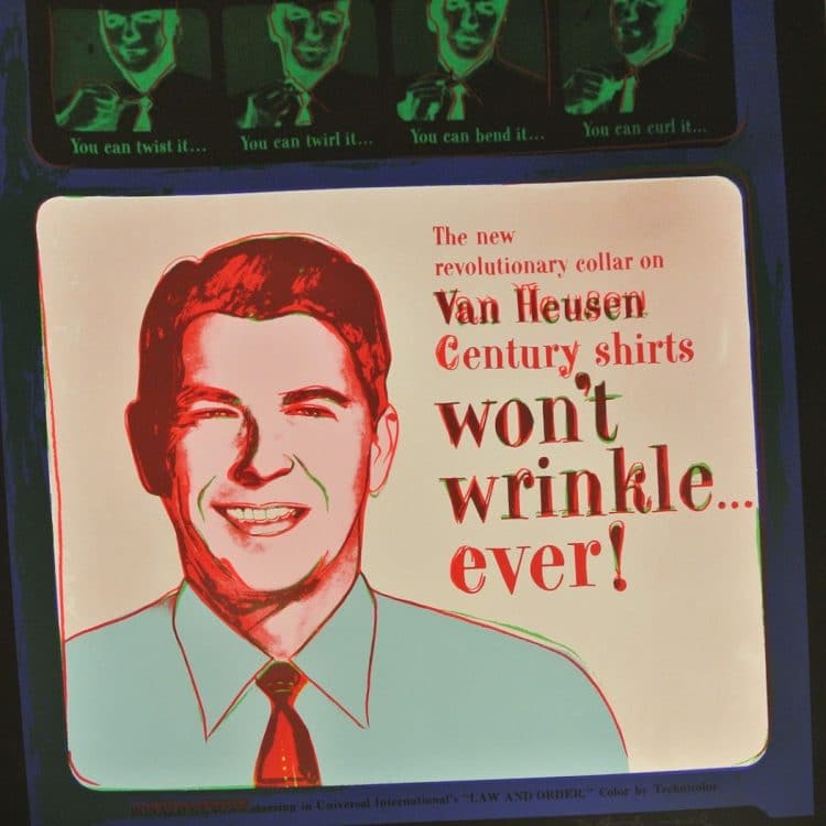 Van Heusen Ad Portfolio (Ronald Regan) By Andy Warhol