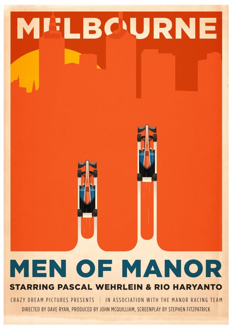 Melbourne GP - F1 Manor Racing Team 2016 Race Season Poster