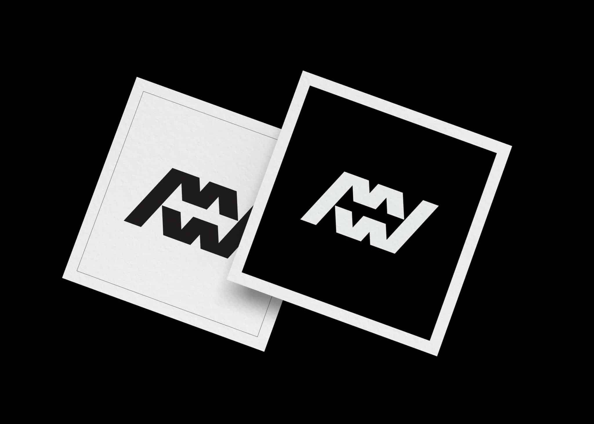 Wm logo design Free Stock Vectors