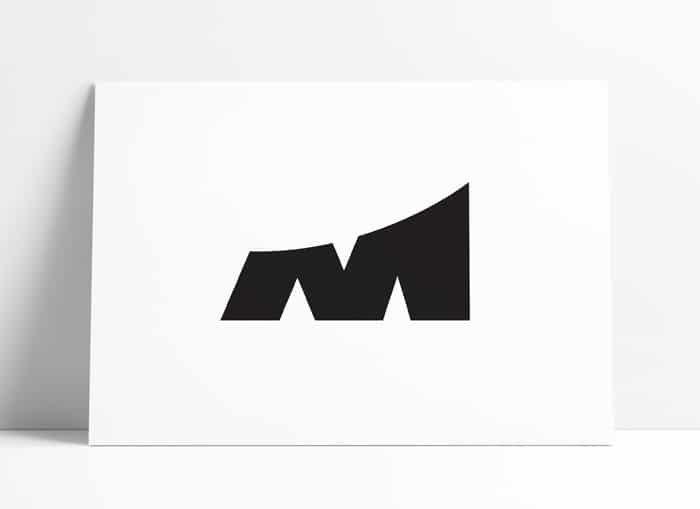Letter M, Mountain, Mound, Slope Logo for Sale
