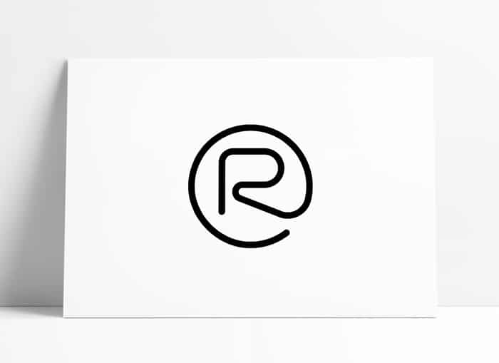 Initial R & Circle Logo for Sale