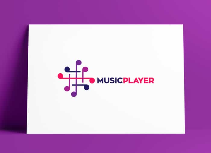 Music Player, Notes, Sound, Audio Logo Design for Sale