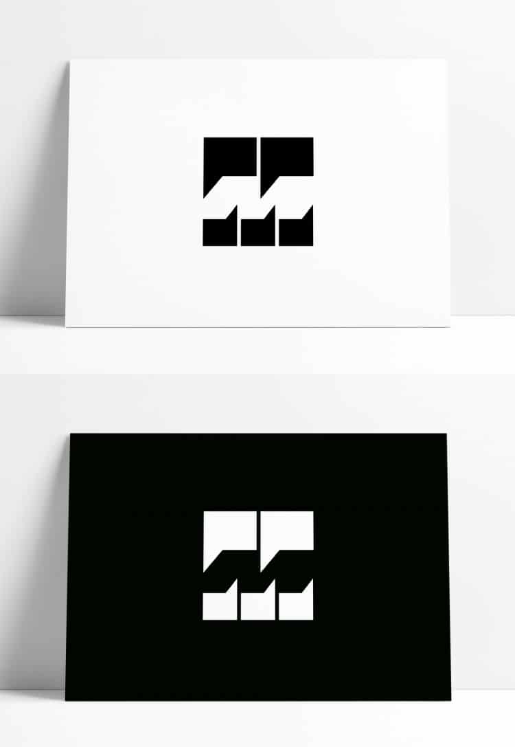 Negative Space Letter M Logo for Sale Designed by The Logo Smith
