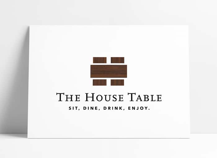 The House Table Restaurant Logo for Sale
