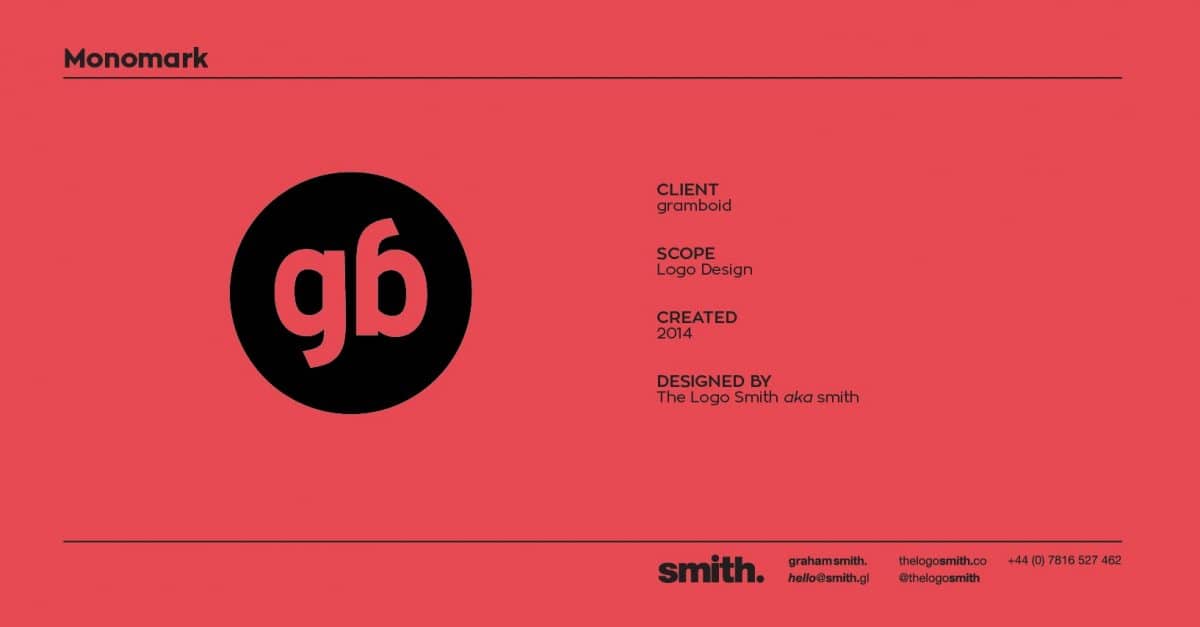 g b logo mark designed by the logo smith