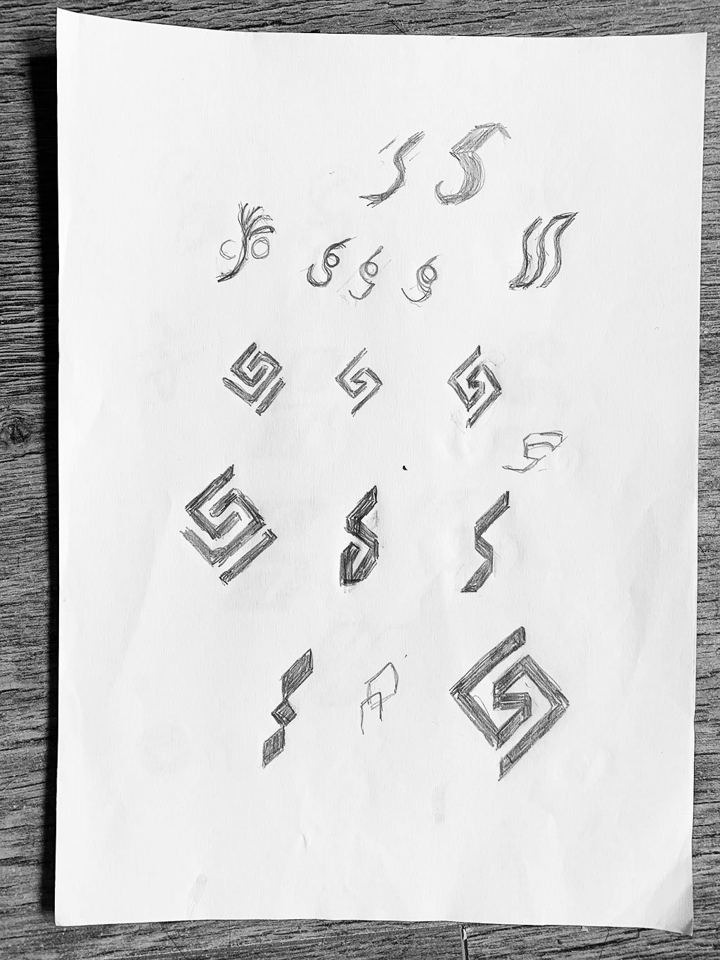 Logo Design Sketches for Initial S Letter S SuperblyCo