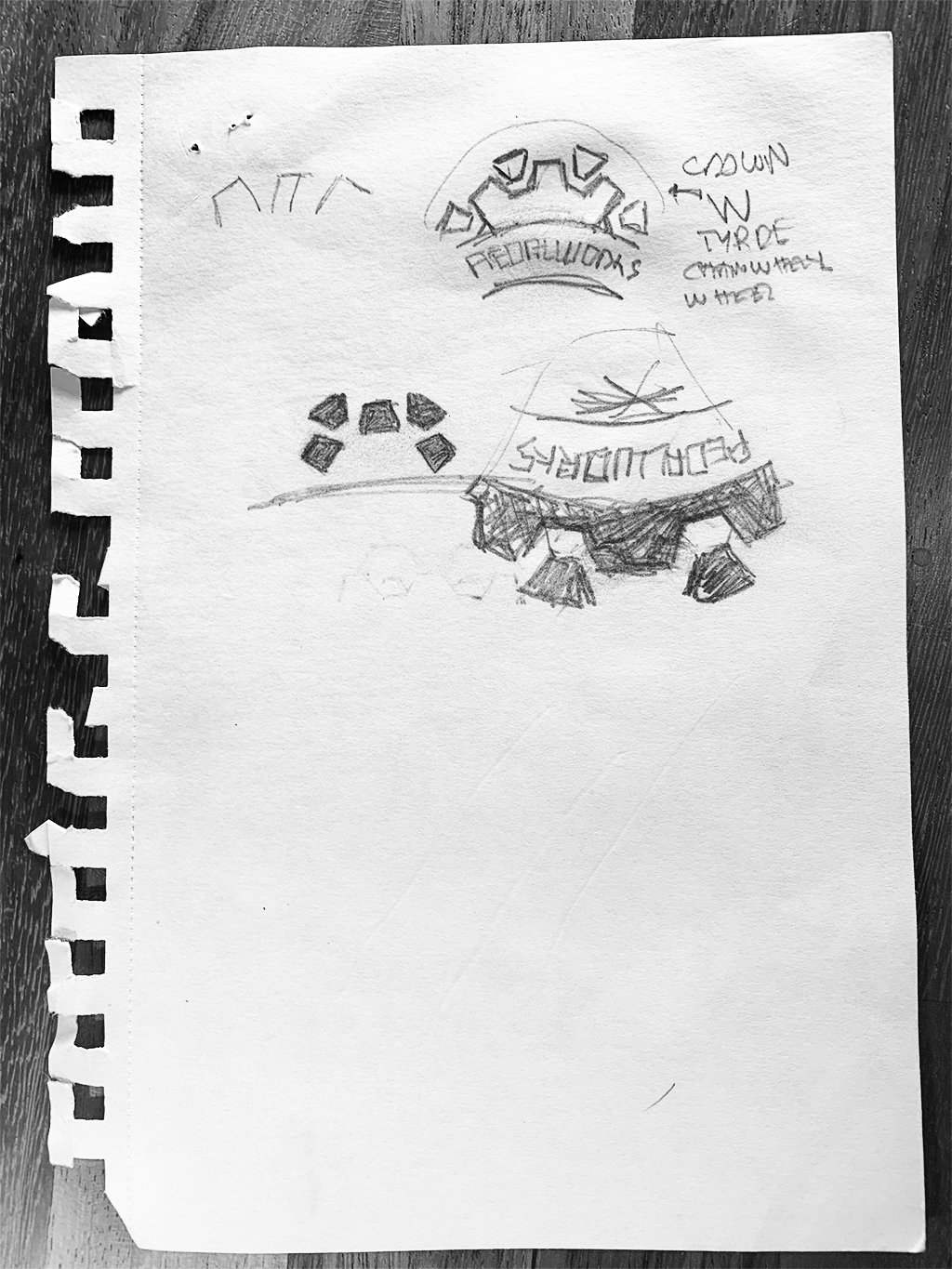 PedalWorks Bike Shop Logo Sketches by The Logo Smith