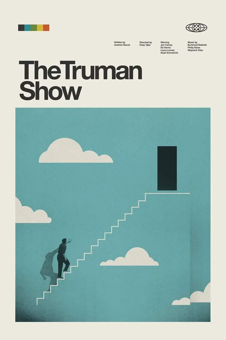 The Truman Show Retro Modern Movie Poster designed by Patrick Concepcion
