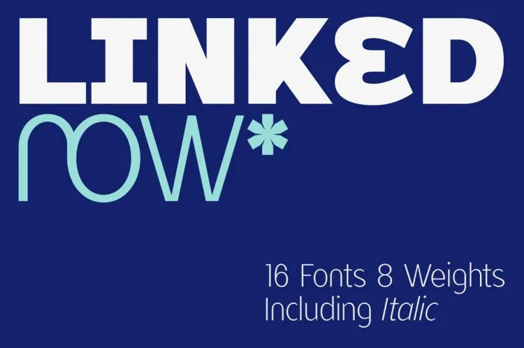 Linked Now Free Extra Bold Font Designed by Jehoo Creative