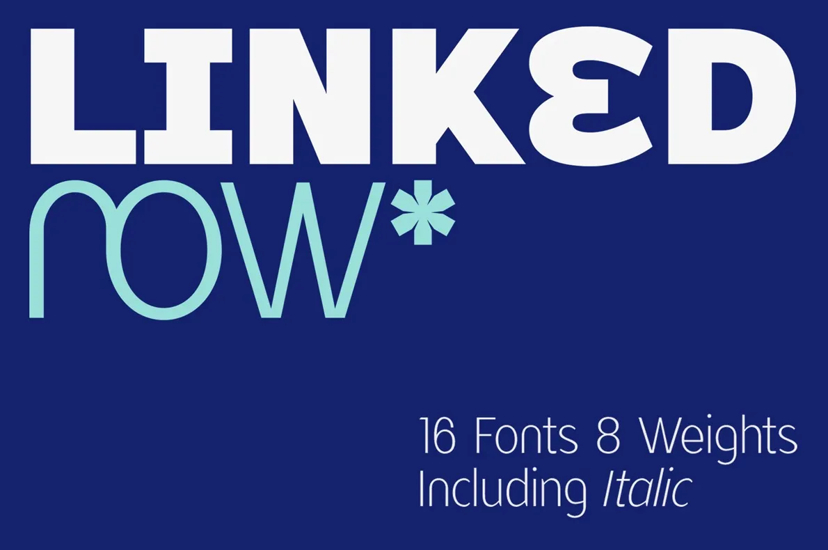 Linked Now Typeface - Download Free Extra Bold Font 