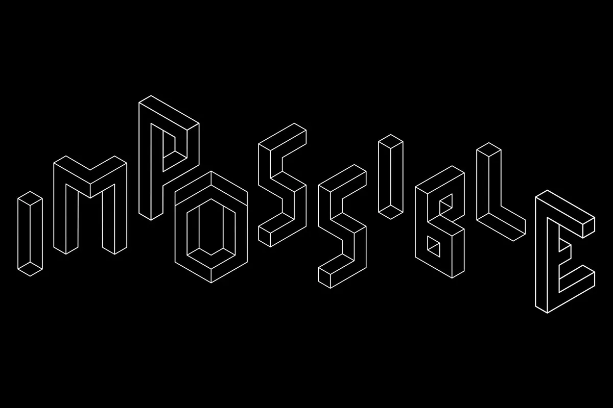 Impossible Type Concept Font Inspired by MC Escher by Fleta Selmani