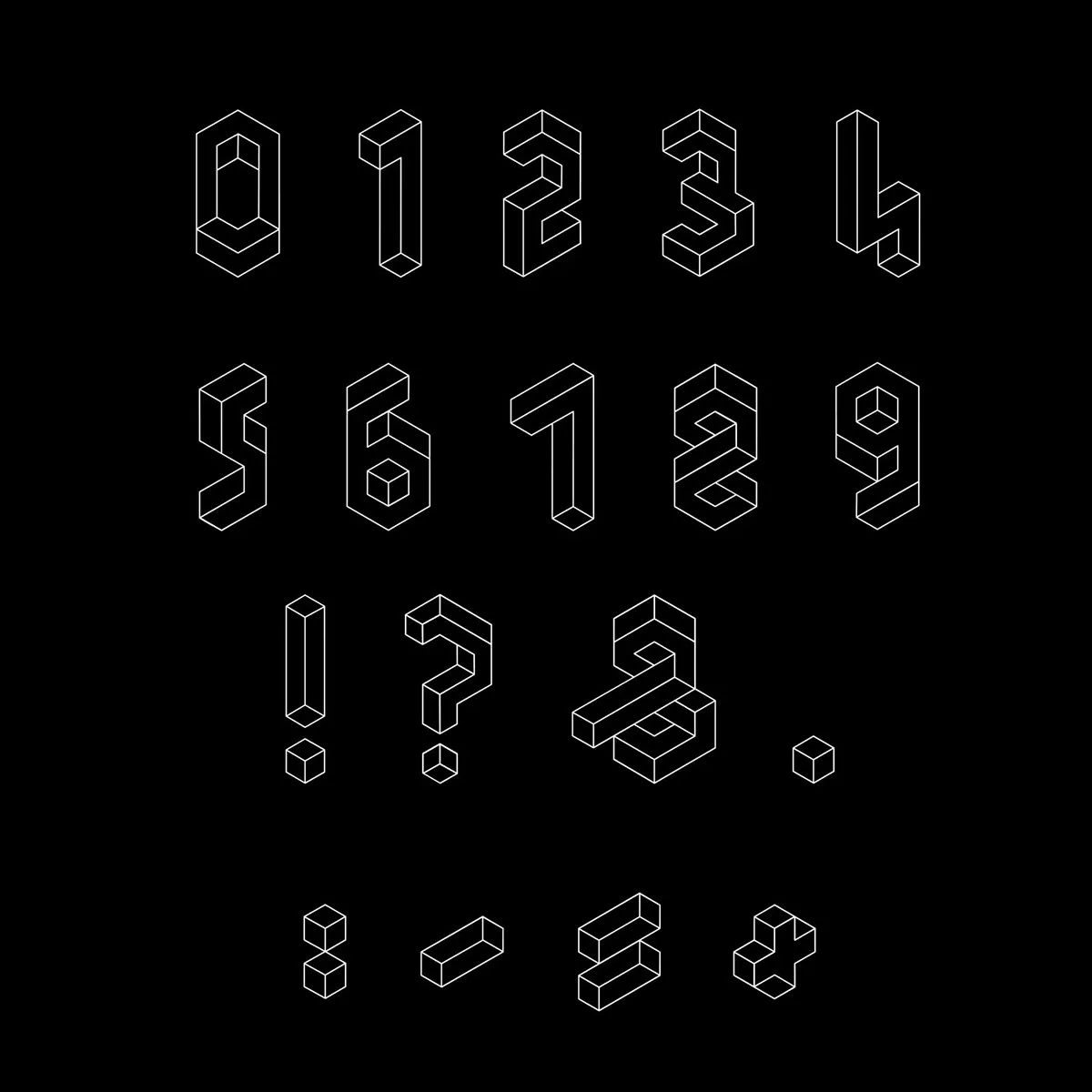 Impossible Type Concept Font Inspired by MC Escher by Fleta Selmani