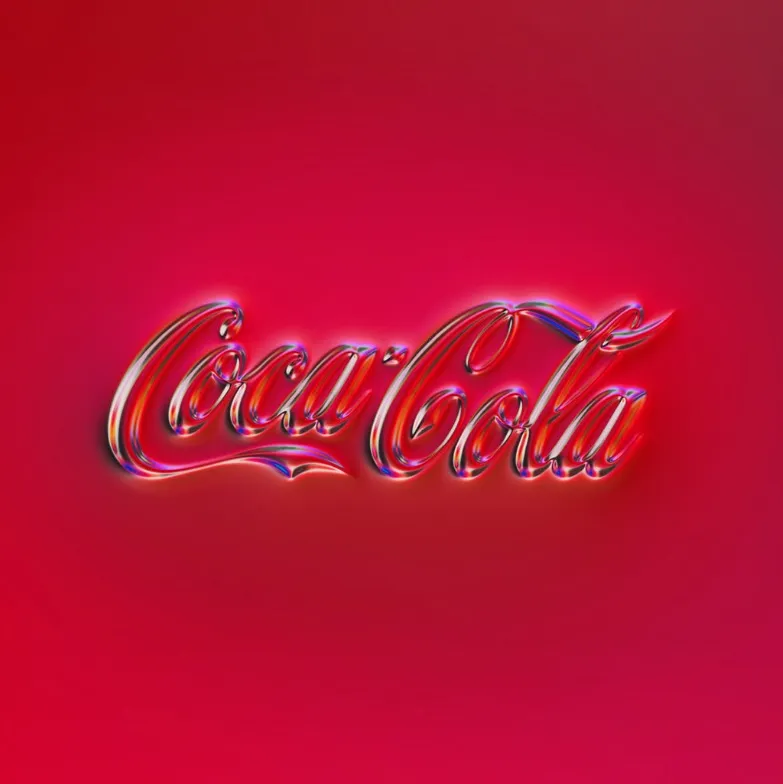 Coca-Cola Chrome Logo - Famous Logos in Neon Chrome Designed by Martin Naumanna