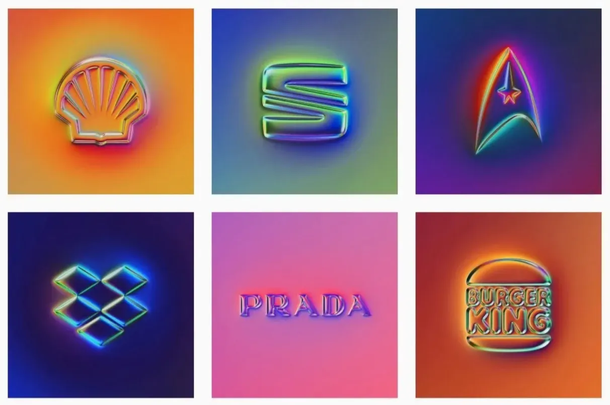 Famous Logos in Neon Chrome Designed by Martin Naumanna